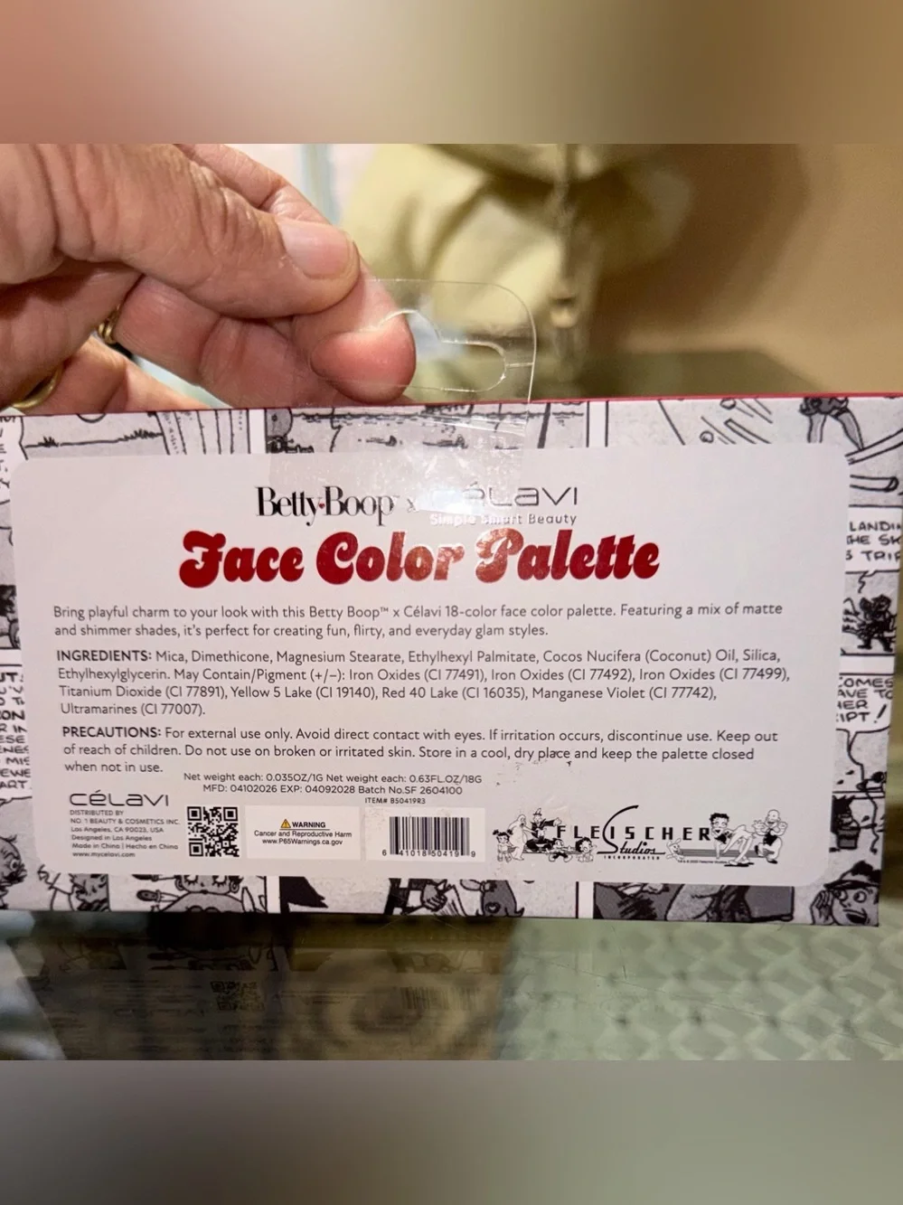 Betty Boop x Celavi Face Color Palette - 18 Bold Shades